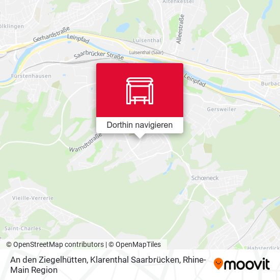 An den Ziegelhütten, Klarenthal Saarbrücken Karte