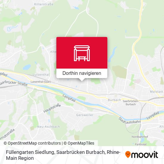 Füllengarten Siedlung, Saarbrücken Burbach Karte