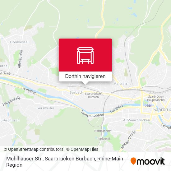 Mühlhauser Str., Saarbrücken Burbach Karte
