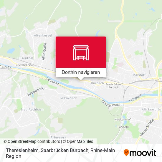 Theresienheim, Saarbrücken Burbach Karte