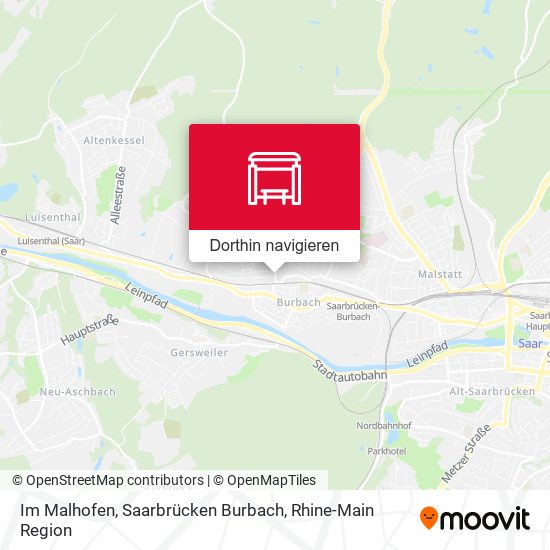 Im Malhofen, Saarbrücken Burbach Karte