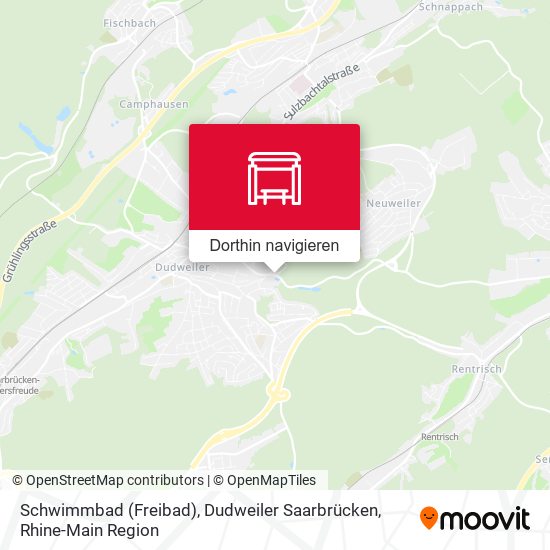 Schwimmbad (Freibad), Dudweiler Saarbrücken Karte