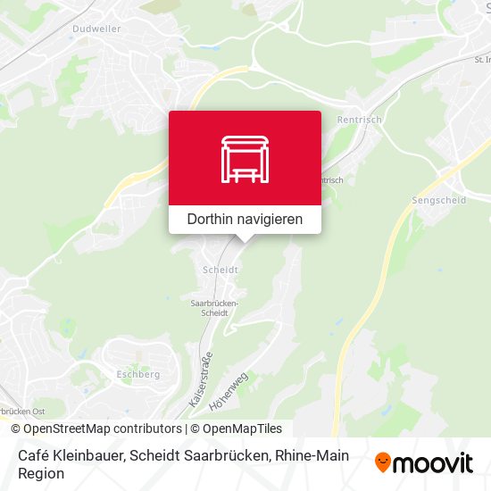 Café Kleinbauer, Scheidt Saarbrücken Karte