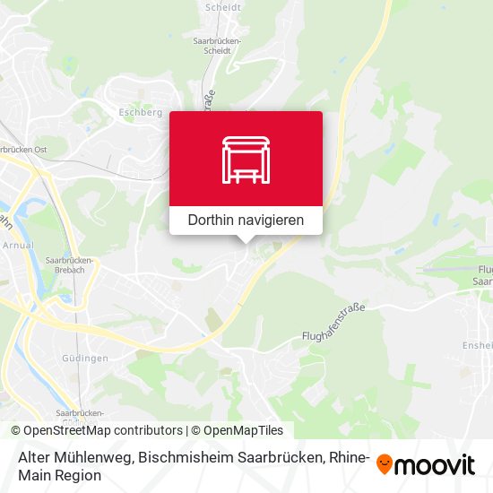 Alter Mühlenweg, Bischmisheim Saarbrücken Karte