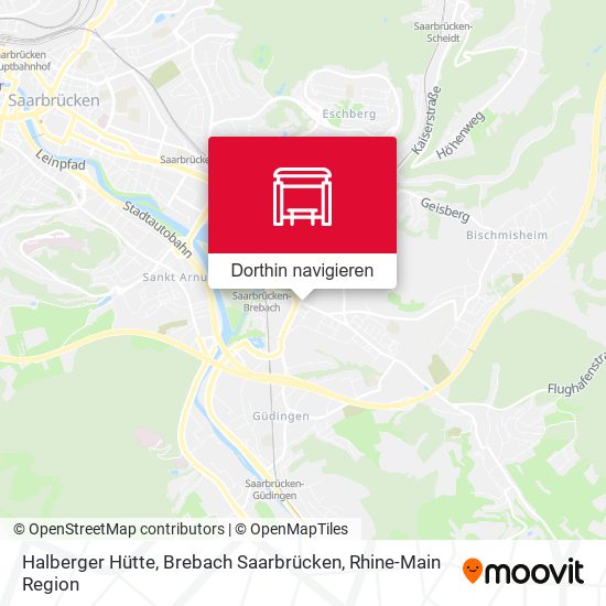 Halberger Hütte, Brebach Saarbrücken Karte