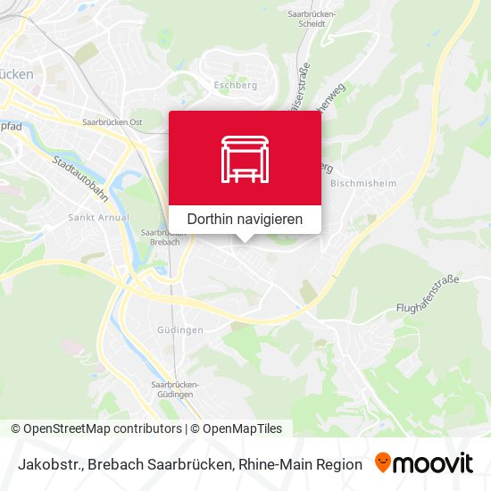 Jakobstr., Brebach Saarbrücken Karte