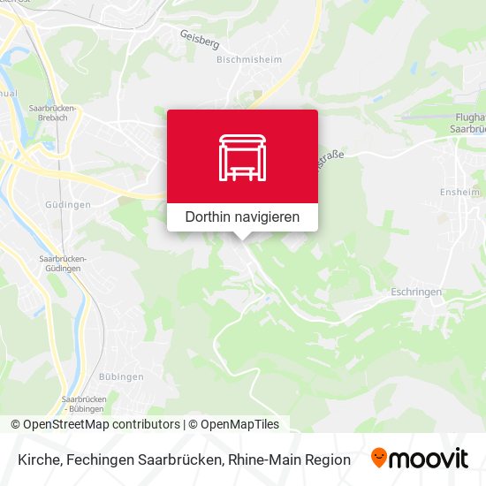 Kirche, Fechingen Saarbrücken Karte