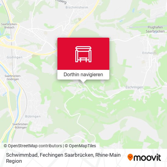 Schwimmbad, Fechingen Saarbrücken Karte