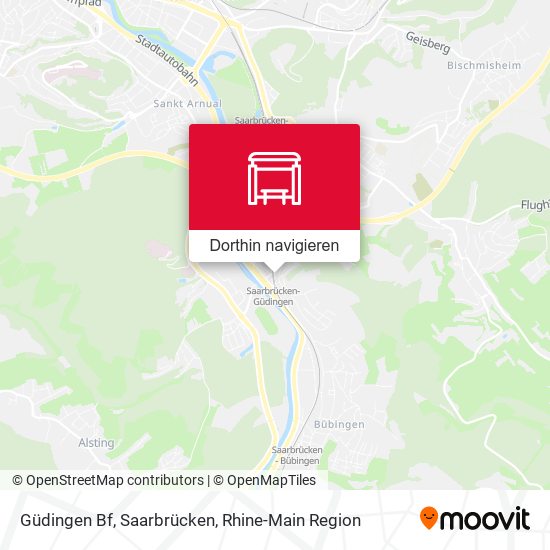 Güdingen Bf, Saarbrücken Karte