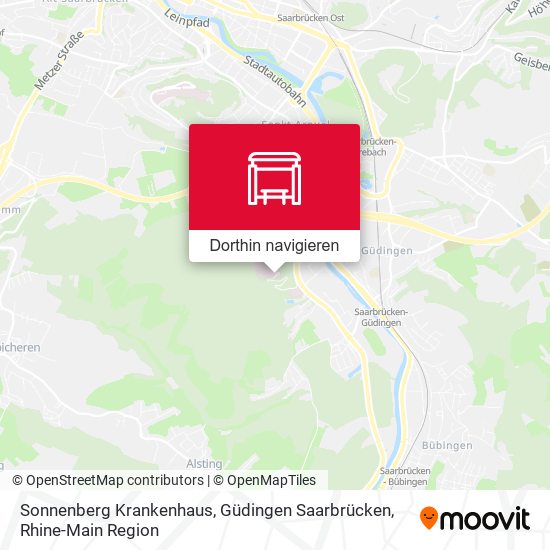 Sonnenberg Krankenhaus, Güdingen Saarbrücken Karte