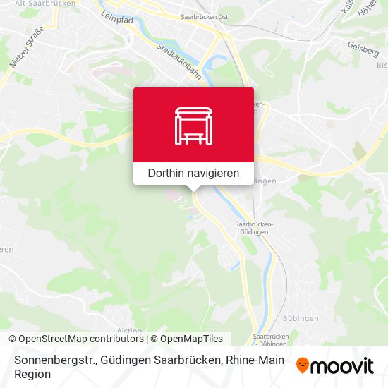 Sonnenbergstr., Güdingen Saarbrücken Karte