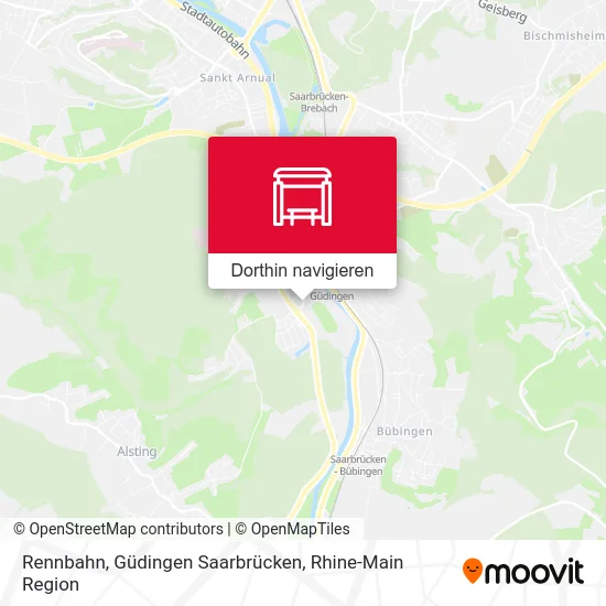 Rennbahn, Güdingen Saarbrücken Karte