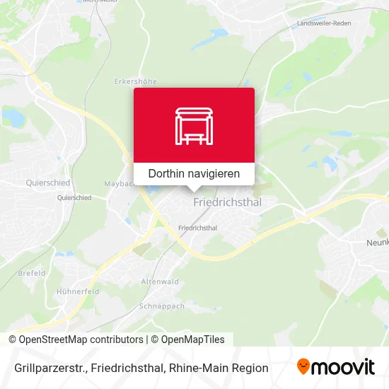 Grillparzerstr., Friedrichsthal Karte