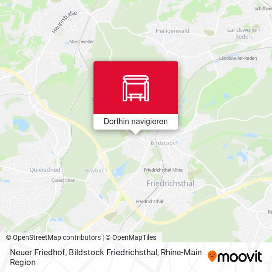 Neuer Friedhof, Bildstock Friedrichsthal Karte