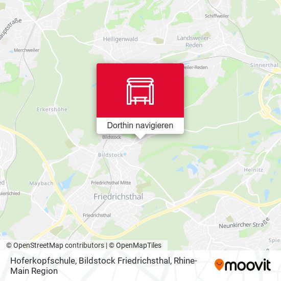 Hoferkopfschule, Bildstock Friedrichsthal Karte
