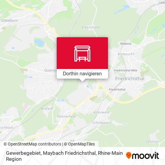 Gewerbegebiet, Maybach Friedrichsthal Karte