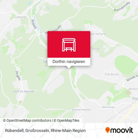 Rübendell, Großrosseln Karte