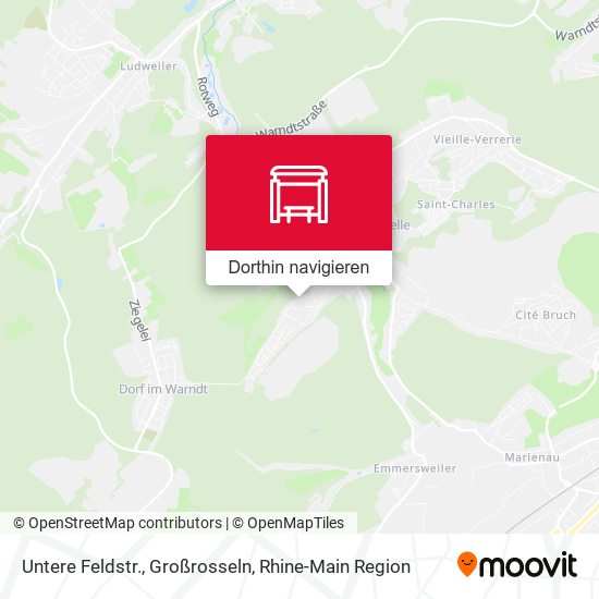 Untere Feldstr., Großrosseln Karte