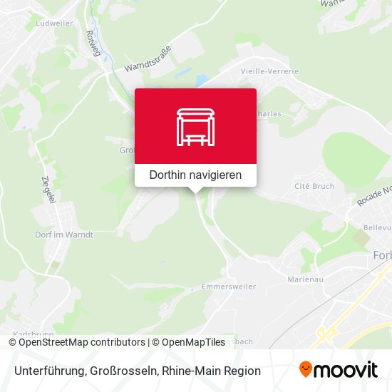 Unterführung, Großrosseln Karte