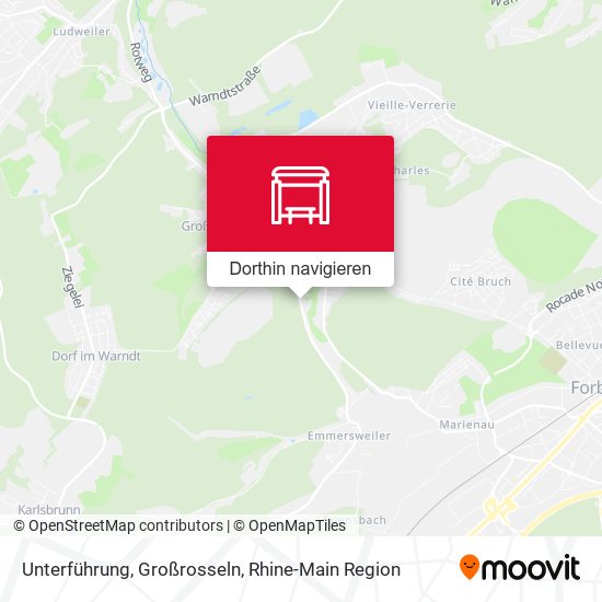 Unterführung, Großrosseln Karte