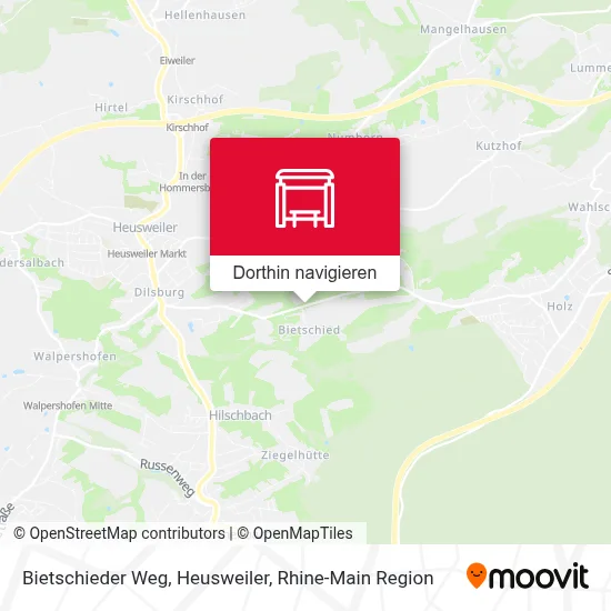 Bietschieder Weg, Heusweiler Karte