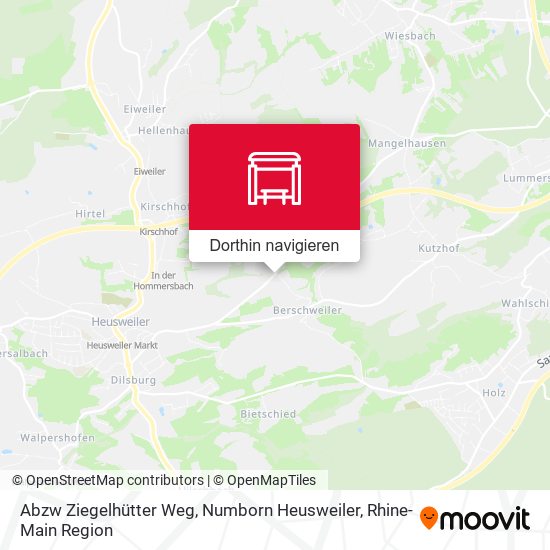 Abzw Ziegelhütter Weg, Numborn Heusweiler Karte