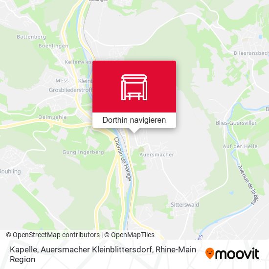 Kapelle, Auersmacher Kleinblittersdorf Karte