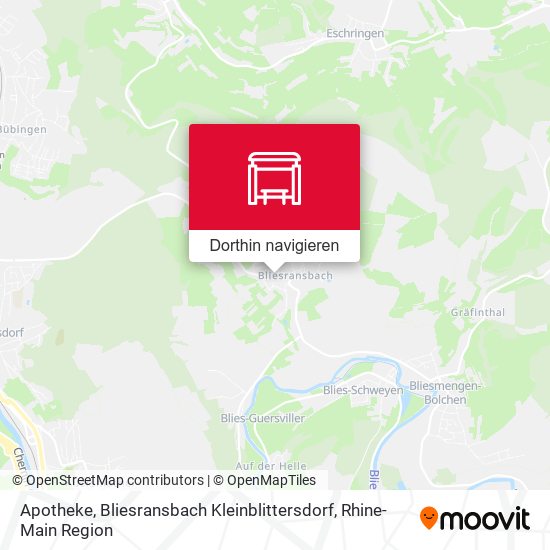 Apotheke, Bliesransbach Kleinblittersdorf Karte
