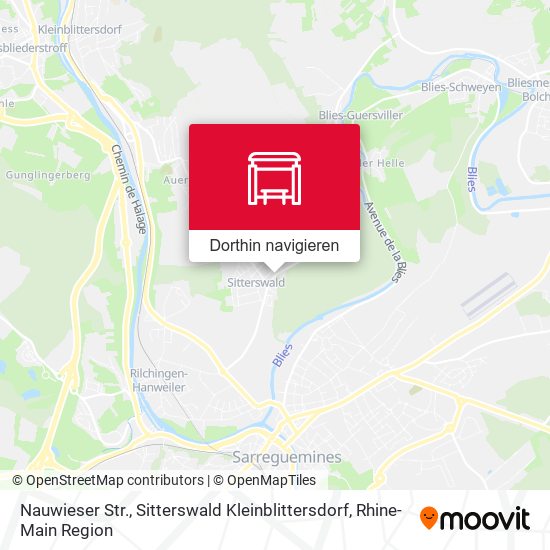 Nauwieser Str., Sitterswald Kleinblittersdorf Karte