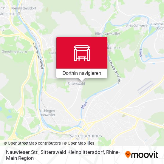Nauwieser Str., Sitterswald Kleinblittersdorf Karte