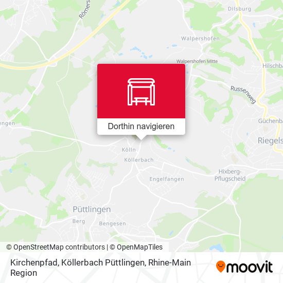 Kirchenpfad, Köllerbach Püttlingen Karte