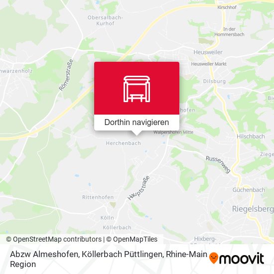 Abzw Almeshofen, Köllerbach Püttlingen Karte