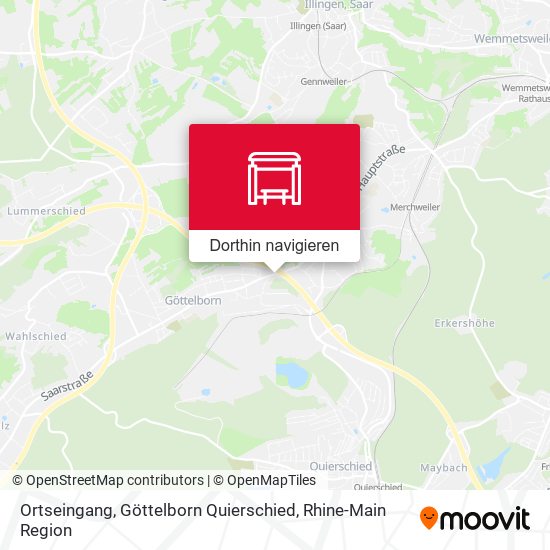 Ortseingang, Göttelborn Quierschied Karte