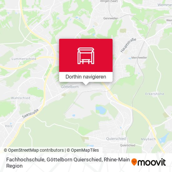 Fachhochschule, Göttelborn Quierschied Karte