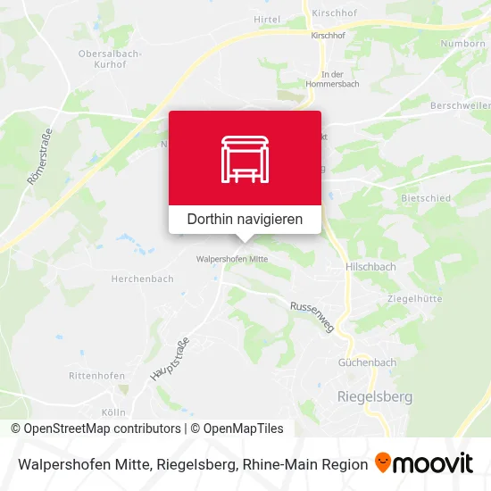 Walpershofen Mitte, Riegelsberg Karte