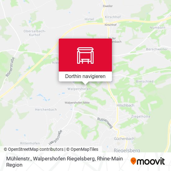 Mühlenstr., Walpershofen Riegelsberg Karte