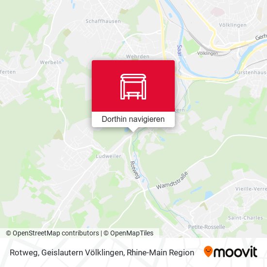 Rotweg, Geislautern Völklingen Karte