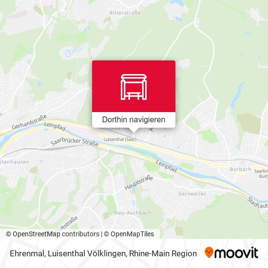 Ehrenmal, Luisenthal Völklingen Karte