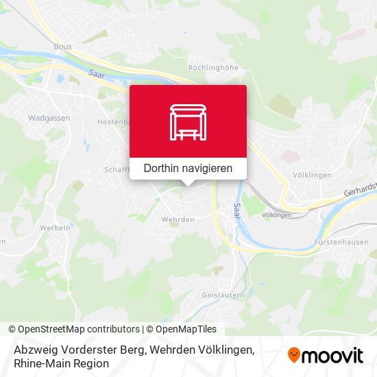 Abzweig Vorderster Berg, Wehrden Völklingen Karte
