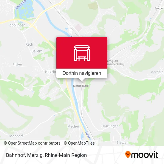 Bahnhof, Merzig Karte