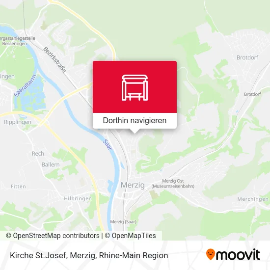 Kirche St.Josef, Merzig Karte