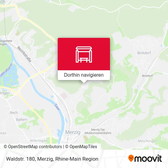 Waldstr. 180, Merzig Karte