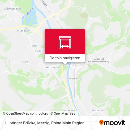 Hilbringer Brücke, Merzig Karte