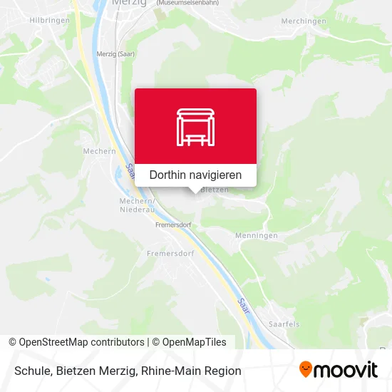 Schule, Bietzen Merzig Karte
