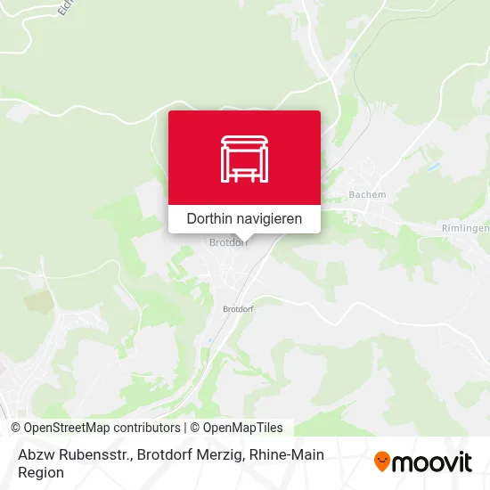Abzw Rubensstr., Brotdorf Merzig Karte
