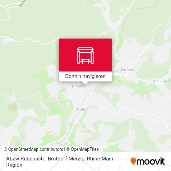 Abzw Rubensstr., Brotdorf Merzig Karte