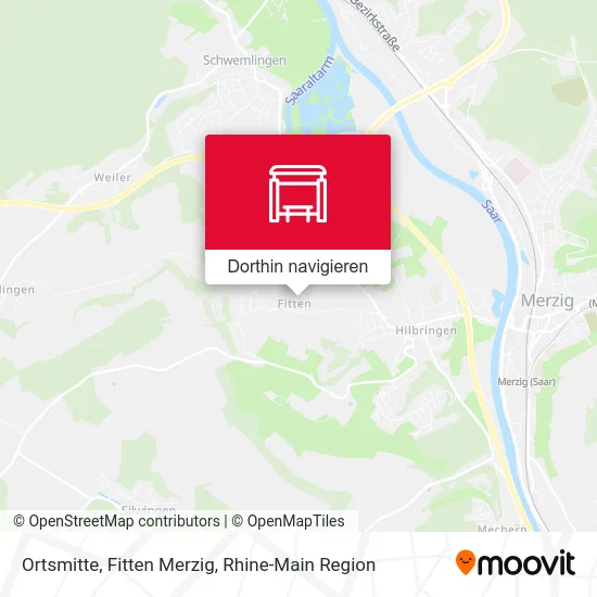 Ortsmitte, Fitten Merzig Karte