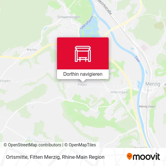 Ortsmitte, Fitten Merzig Karte