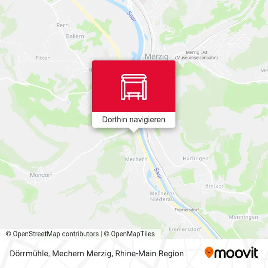Dörrmühle, Mechern Merzig Karte