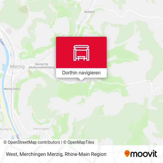 West, Merchingen Merzig Karte